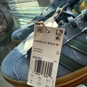 Adidas Gazelle Bold W Blue and Green Sneakers